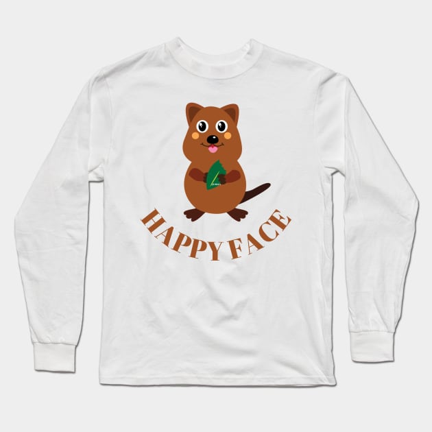 Quokka Design Long Sleeve T-Shirt by Pearsville